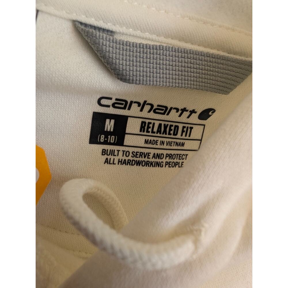 Carhartt Sawyer Script Logo Hoodie Womens M White 107414 NWT - Picture 5 of 8